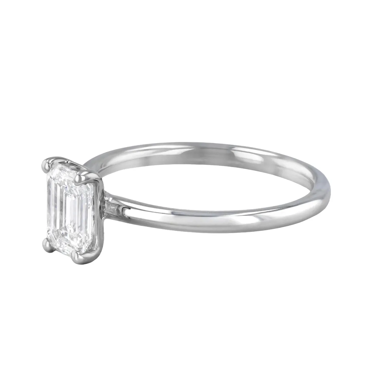 0-50ct Sofia Emerald Cut Diamond Solitaire Engagement Ring | 18ct White Gold