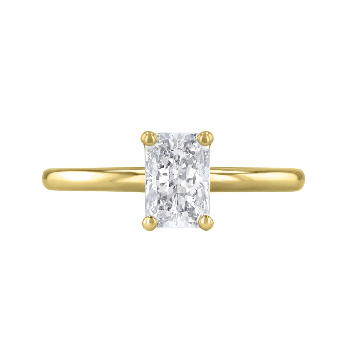 0-50ct Sofia Radiant Cut Diamond Solitaire Engagement Ring | 18ct Yellow Gold