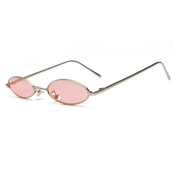 00's Style Skinny Oval Sunglasses