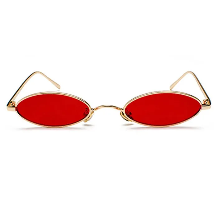 00's Style Skinny Oval Sunglasses