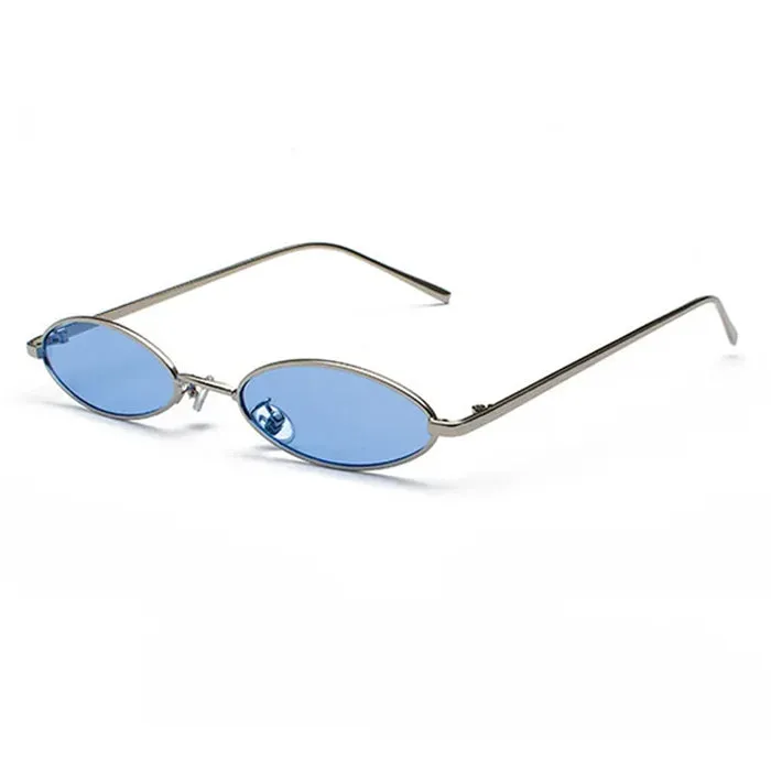 00's Style Skinny Oval Sunglasses