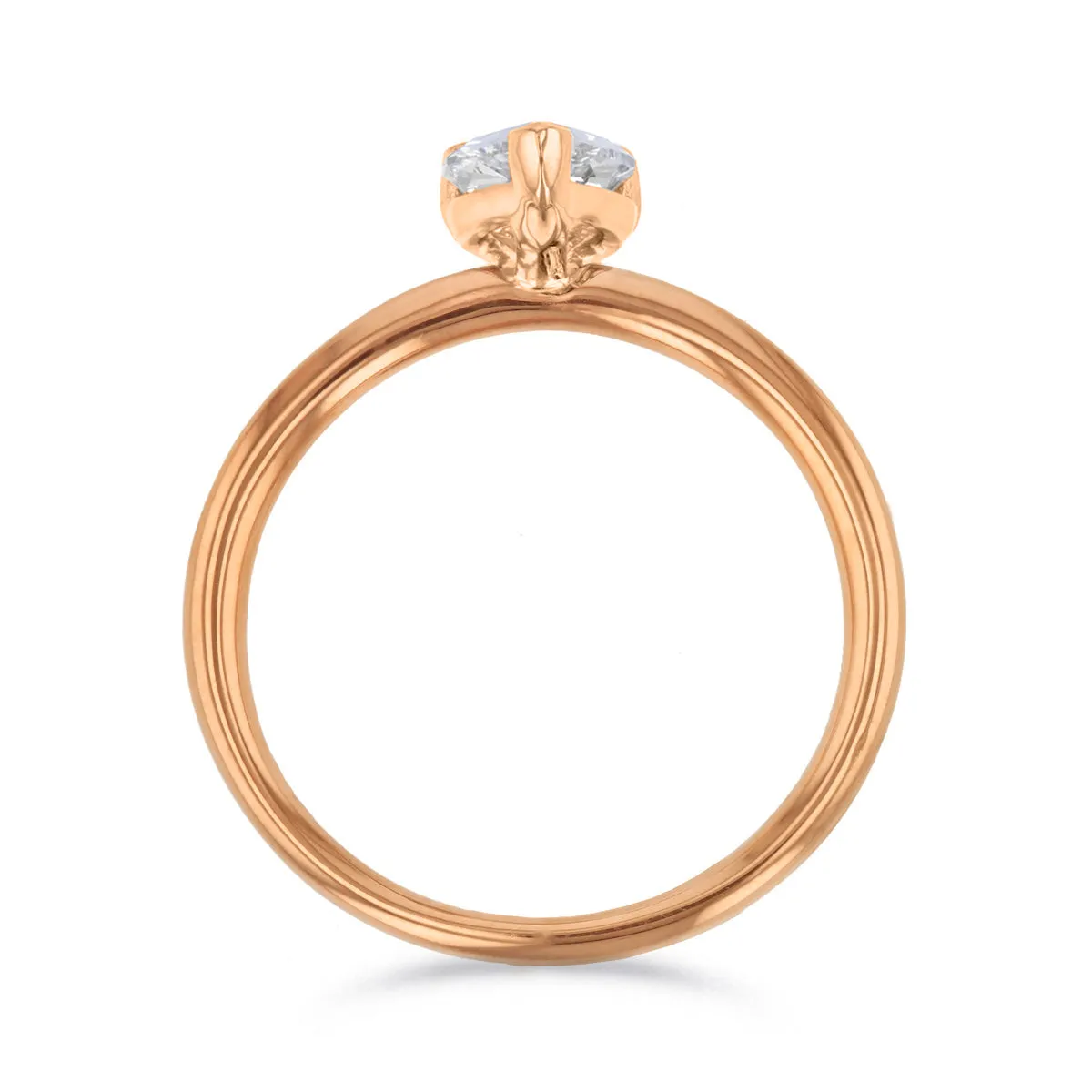 1-20ct Sofia Pear Cut Diamond Solitaire Engagement Ring | 18ct Rose Gold