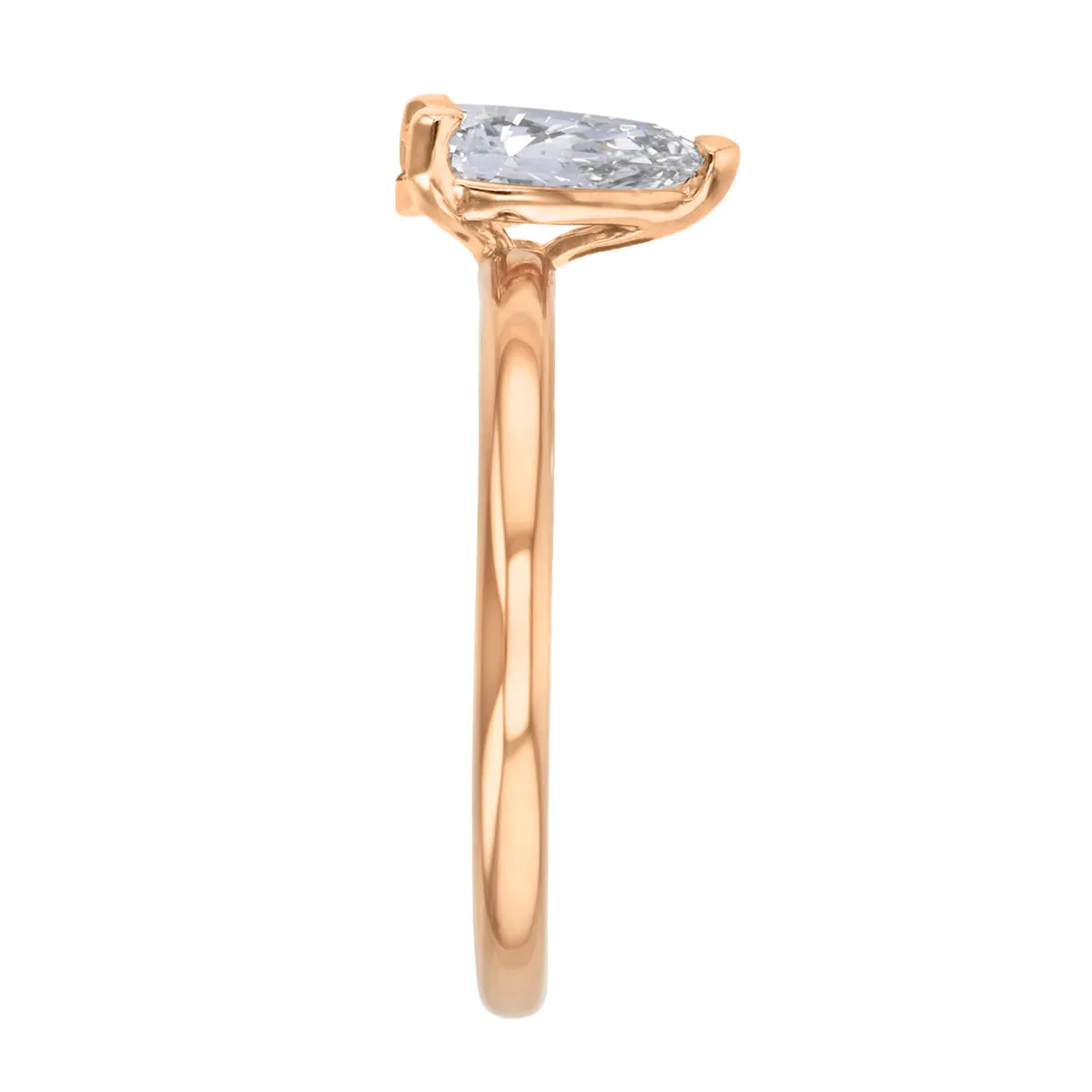 1-20ct Sofia Pear Cut Diamond Solitaire Engagement Ring | 18ct Rose Gold