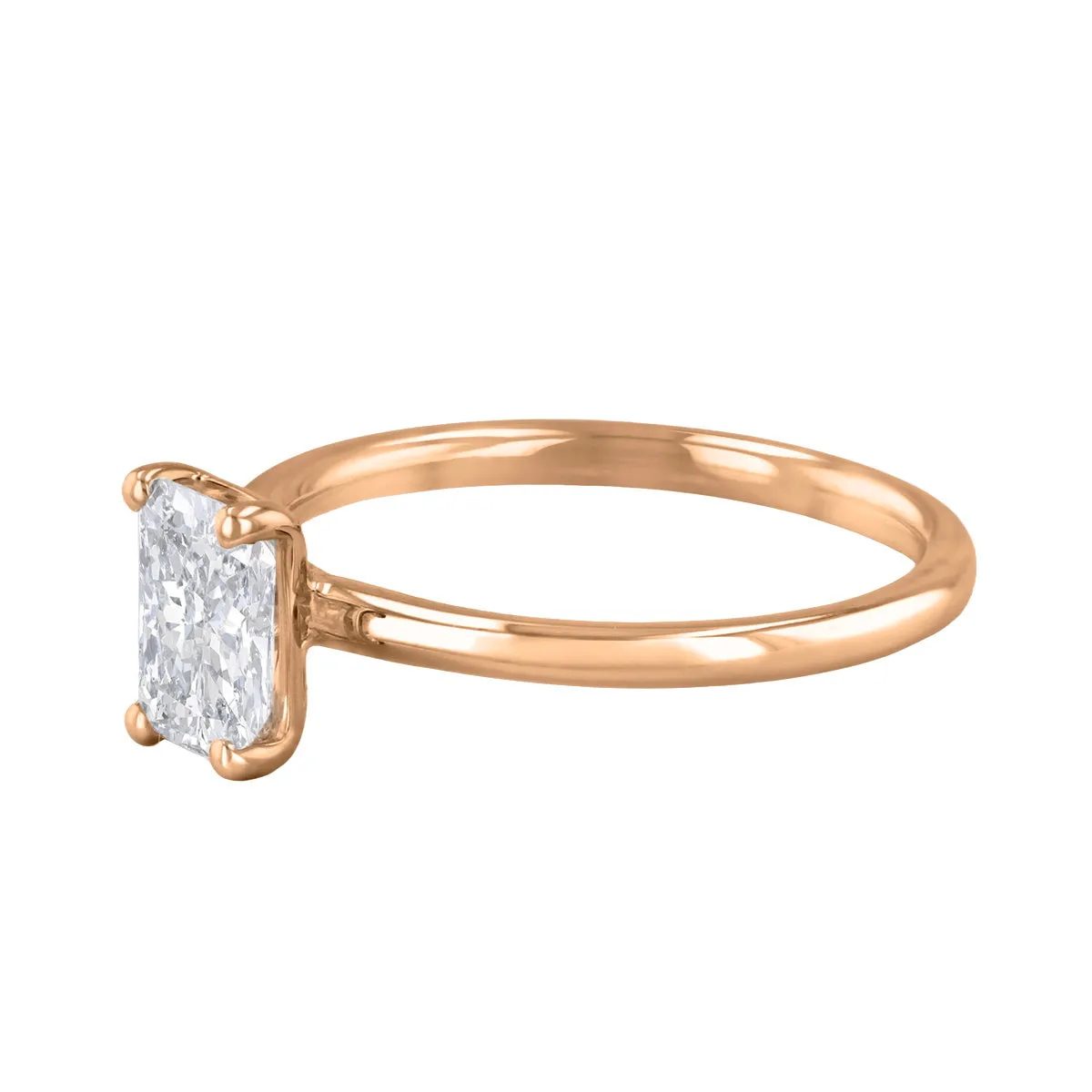 1-50ct Sofia Radiant Cut Diamond Solitaire Engagement Ring | 18ct Rose Gold