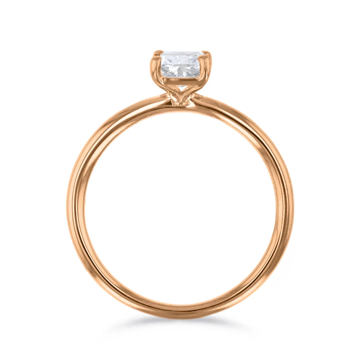 1-50ct Sofia Radiant Cut Diamond Solitaire Engagement Ring | 18ct Rose Gold