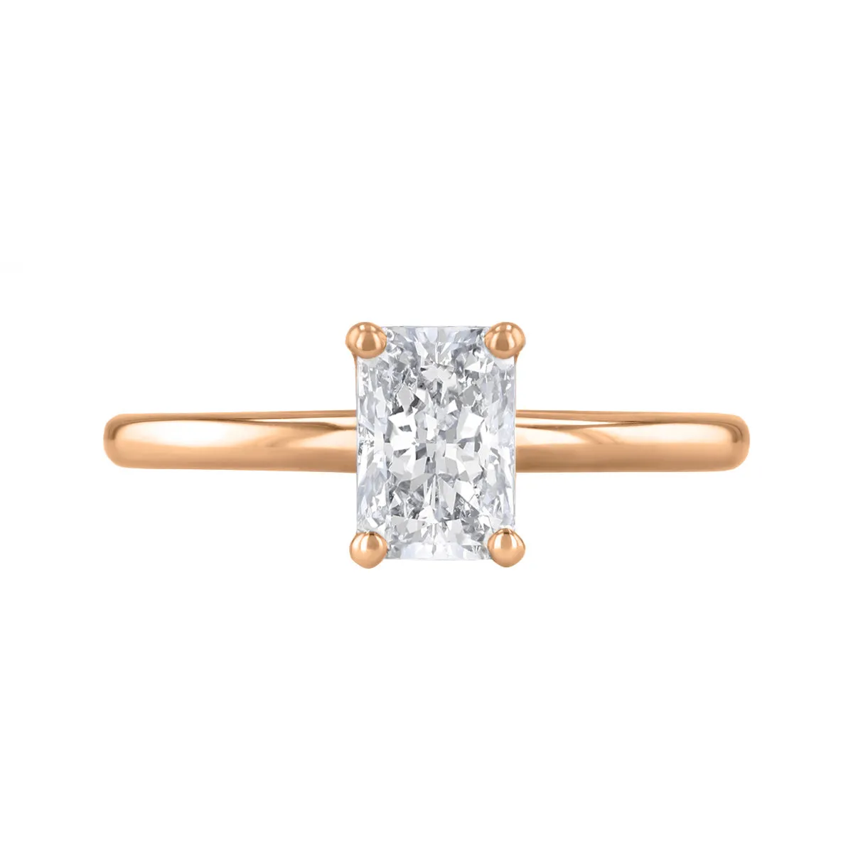 1-50ct Sofia Radiant Cut Diamond Solitaire Engagement Ring | 18ct Rose Gold