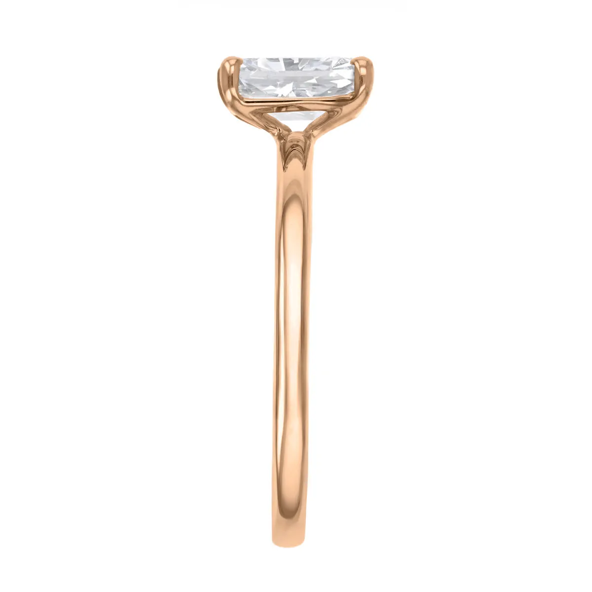 1-50ct Sofia Radiant Cut Diamond Solitaire Engagement Ring | 18ct Rose Gold