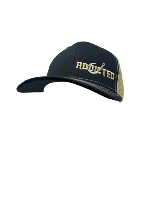 Addicted Fishing Black/Gold Trucker