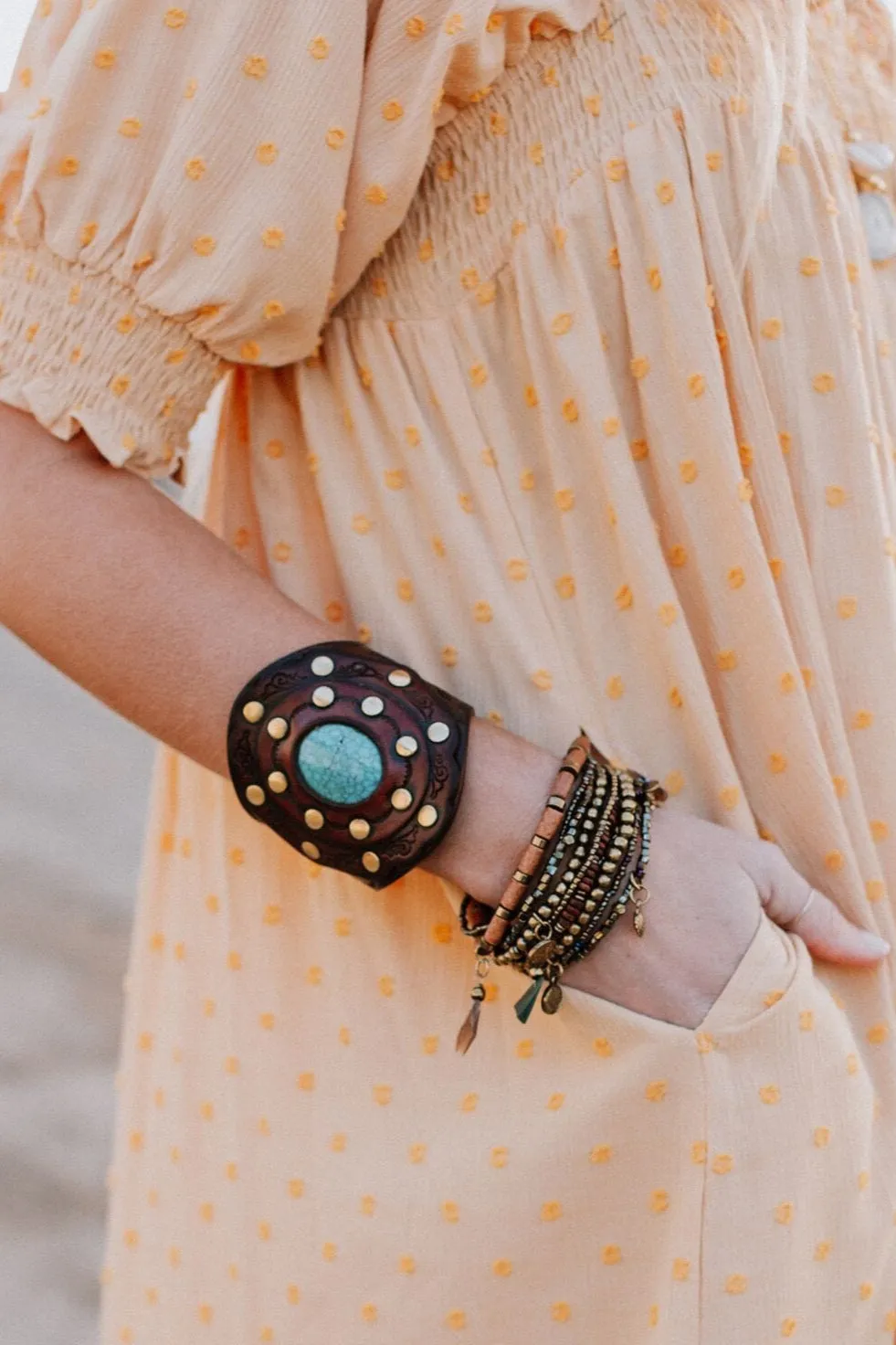 Alyda Boho Bracelet Set - Brown