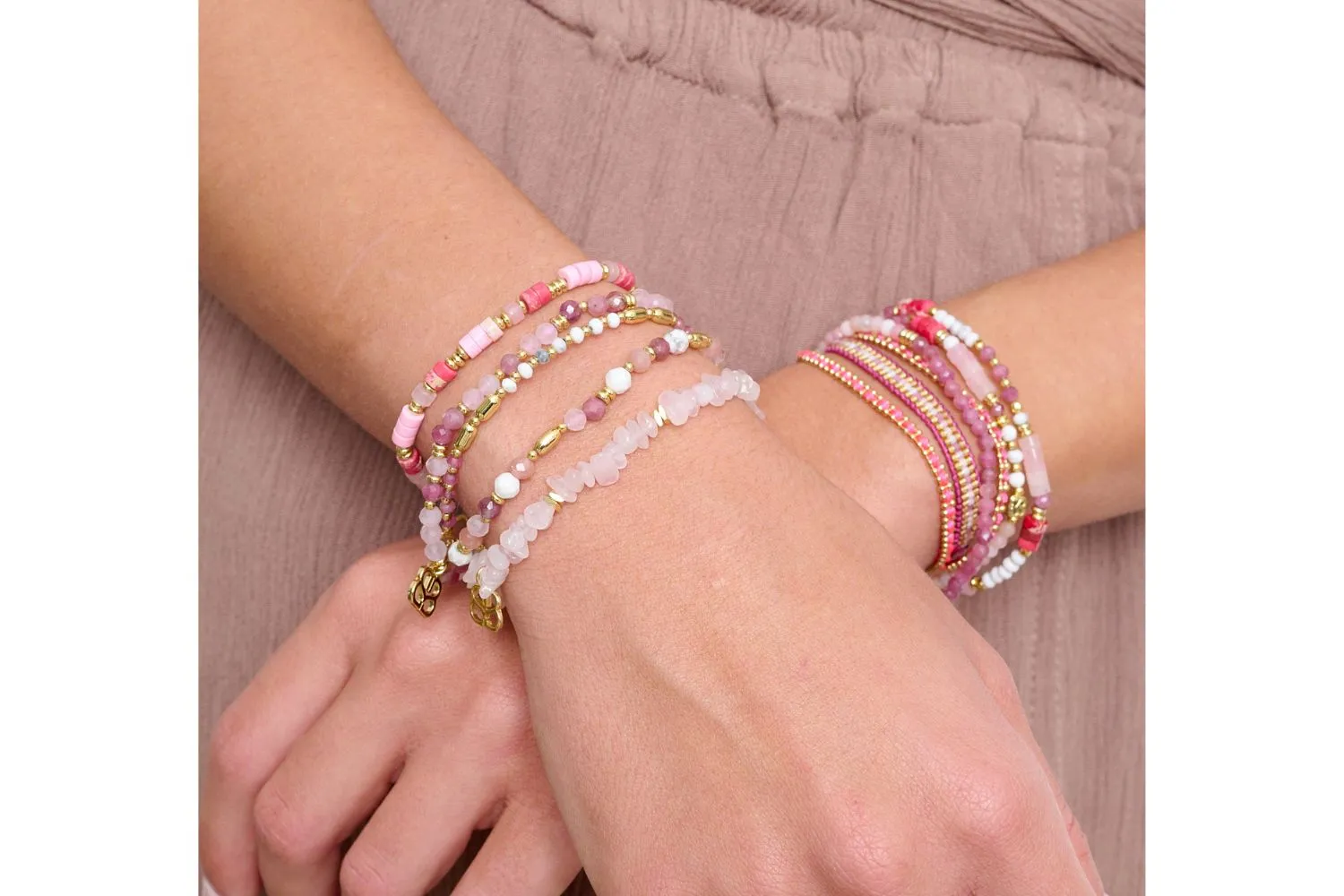 Andros 3 Layer Gemstone Bracelet Stack