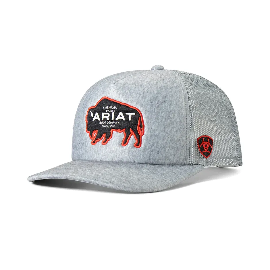 Ariat M&F Men's Grey Heather Buffalo Cap