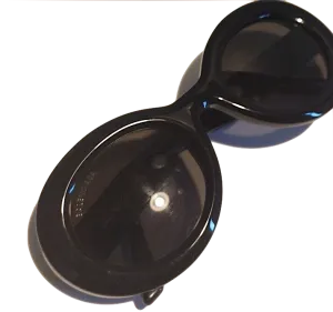 BALENCIAGA PARIS. Black Acetate Modern Style Sunglasses w/Case
