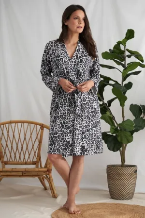 Bamboo Robe - Leopard Print