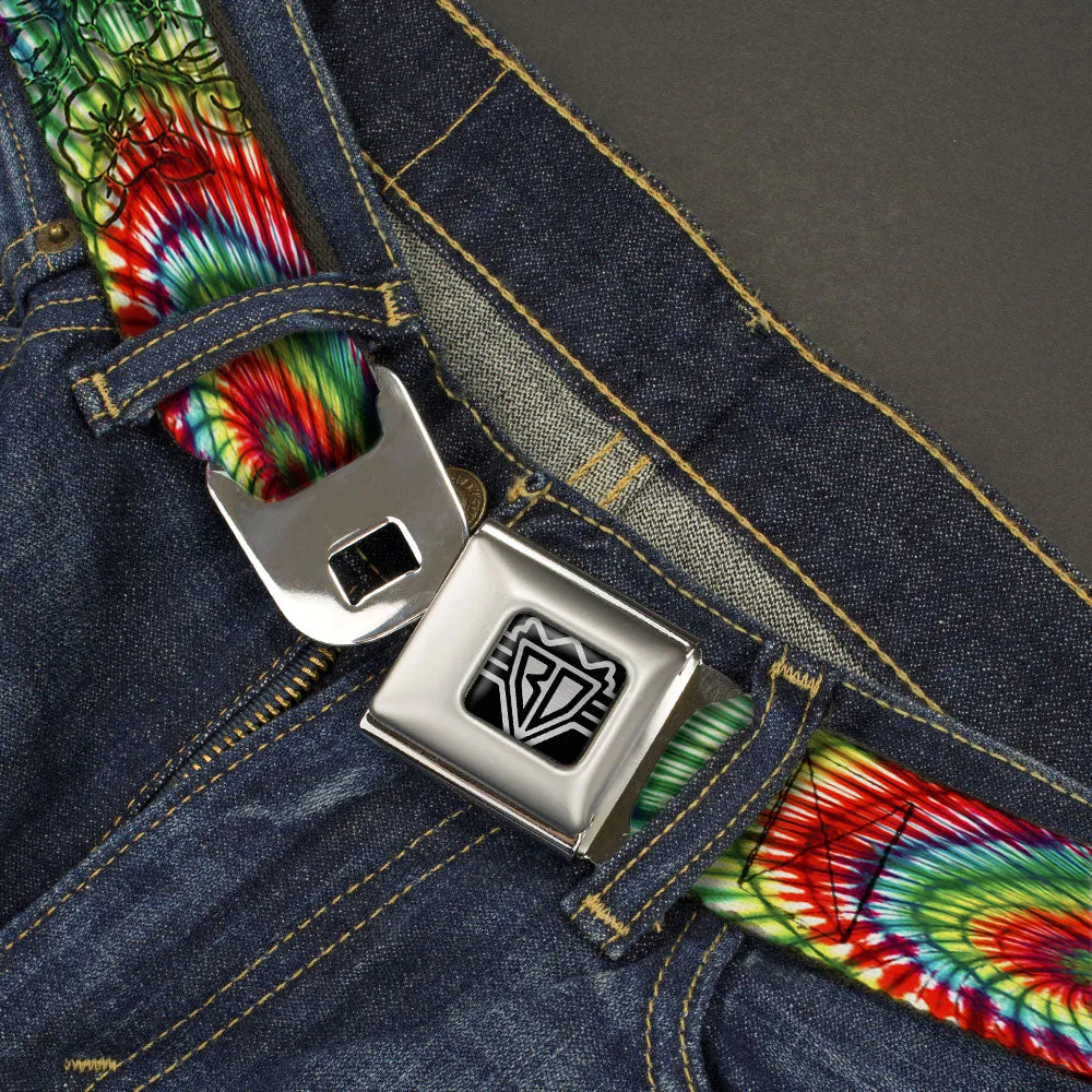 BD Wings Logo CLOSE-UP Full Color Black Silver Seatbelt Belt - TJ-Bird Kiss Webbing