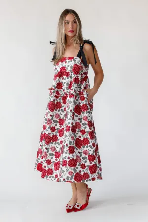 Berklyn Roses Jacquard Midi Dress - Final Sale
