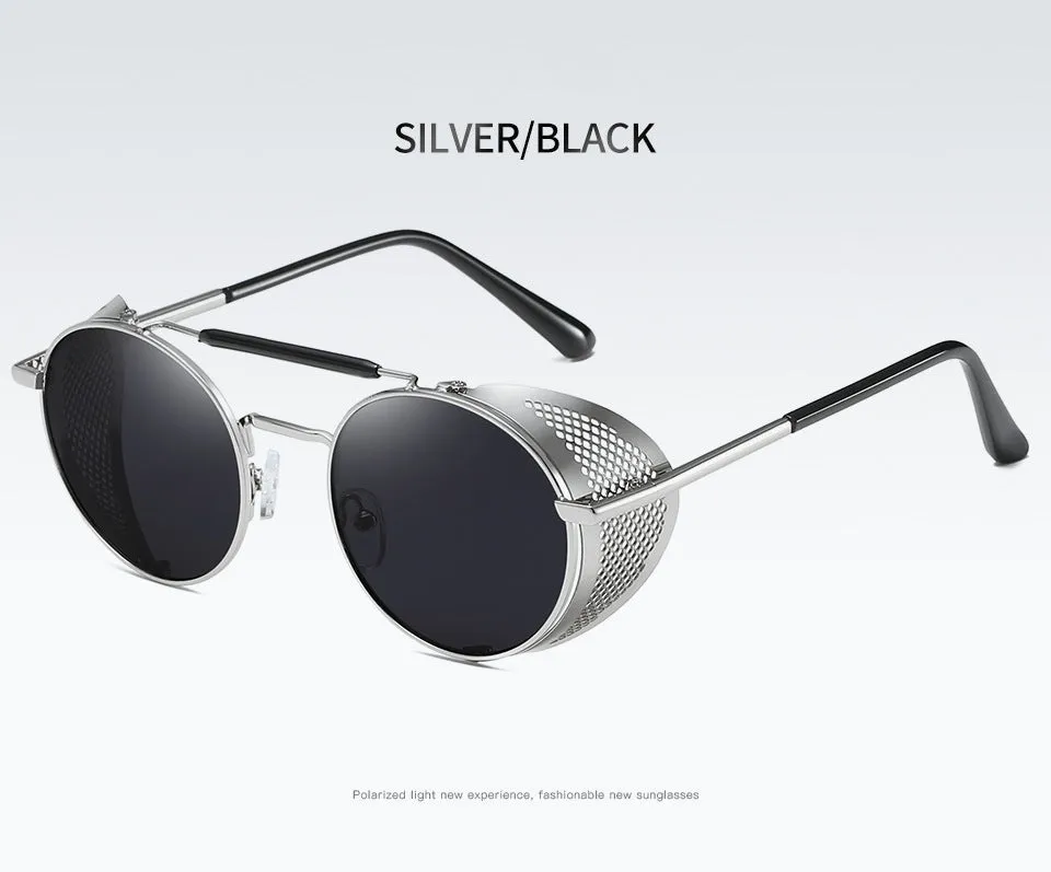 Black/Silver Steampunk Style Sunglasses