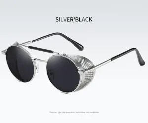 Black/Silver Steampunk Style Sunglasses