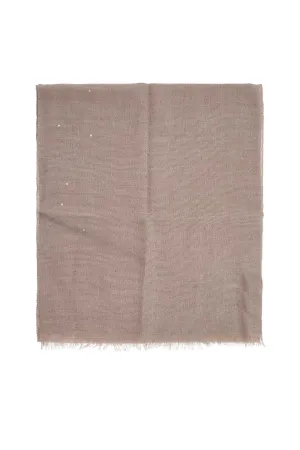 Brunello Cucinelli Cashmere And Silk Scarf With Sequins.
