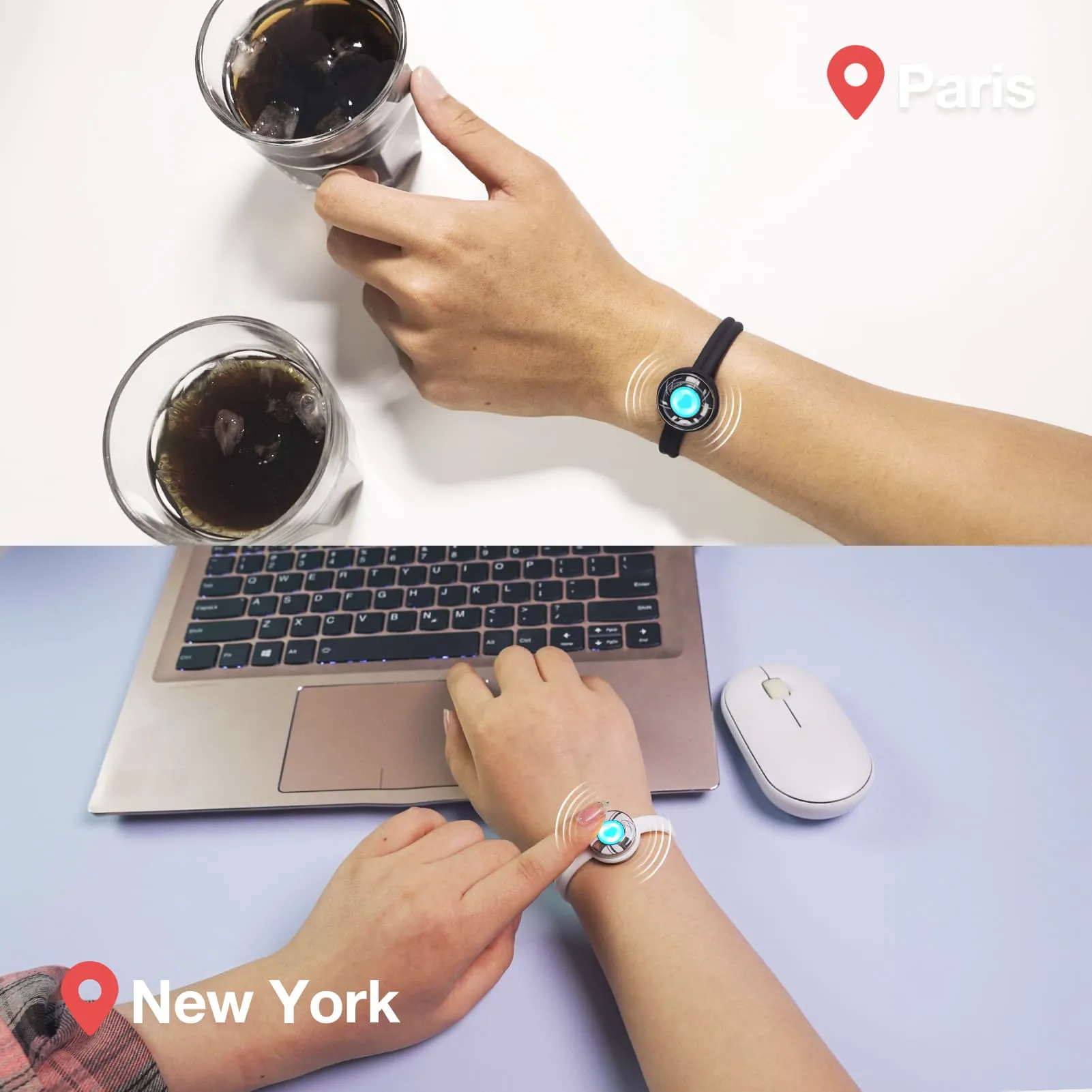 Candy Wave Touch Bracelets (Black White)