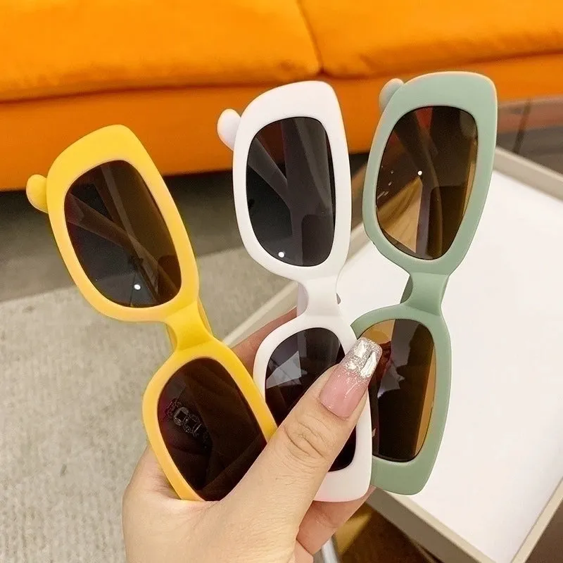 Cartoon Style Square Ac Square Full Frame Kids Sunglasses