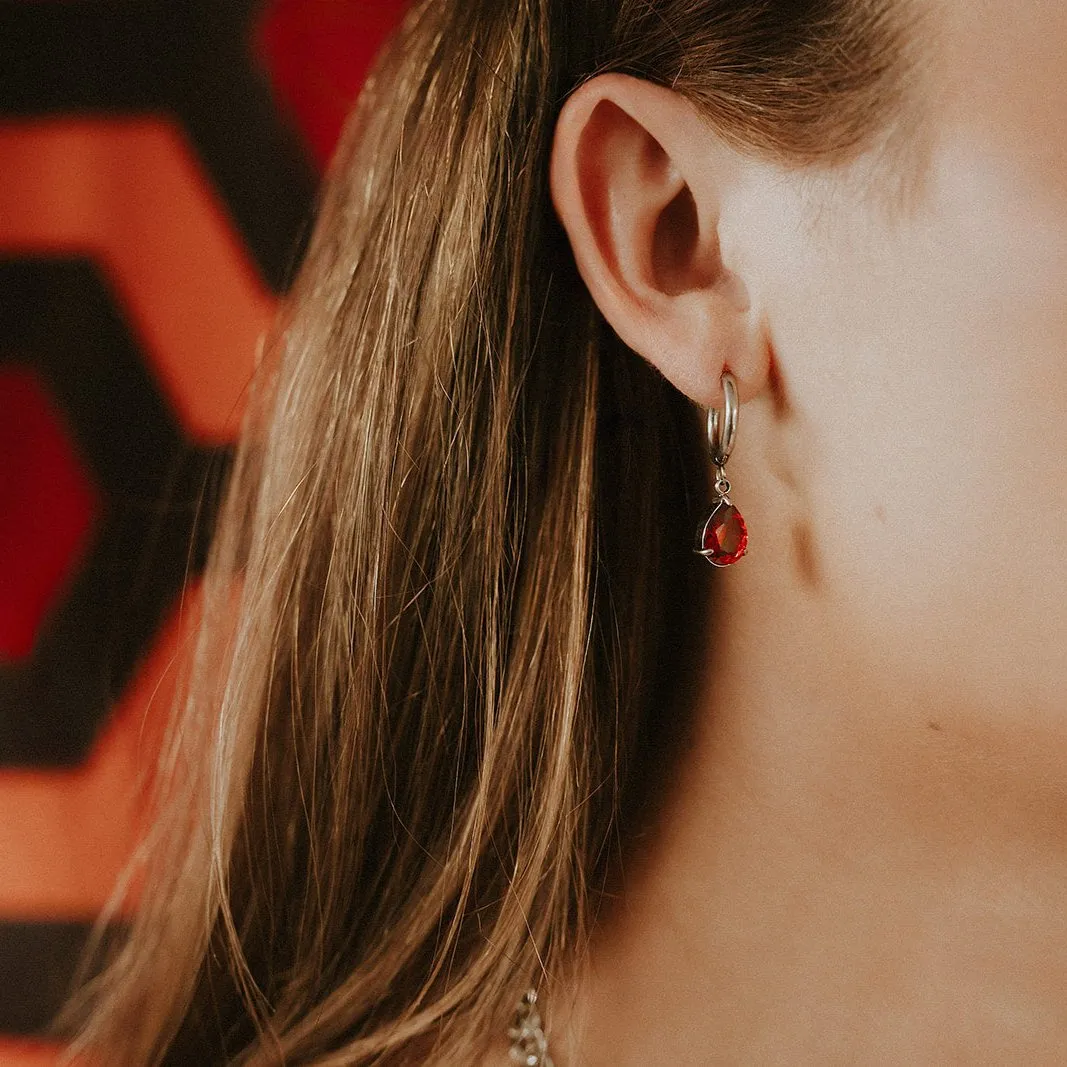 Crimson Veil Earrings