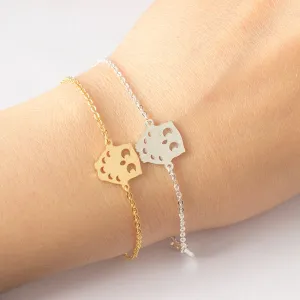 Cute Animal Owl Pendant With Crescent Moon Charms