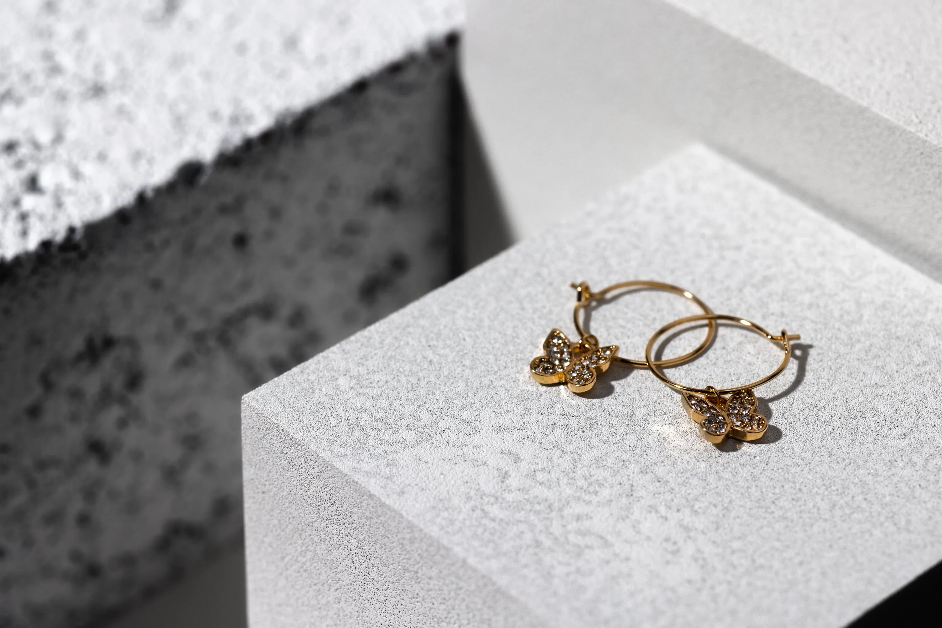 Delicate Butterfly Pave Earring