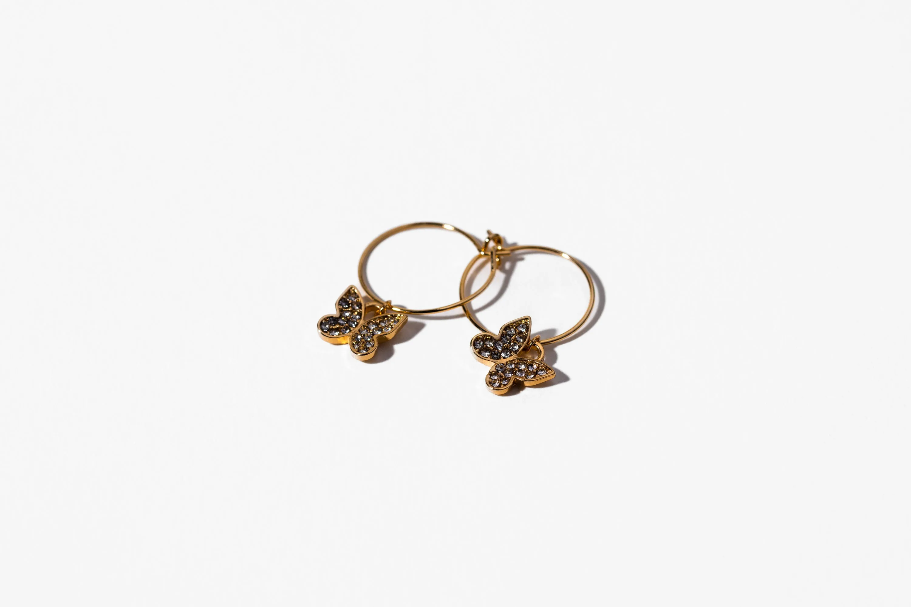 Delicate Butterfly Pave Earring