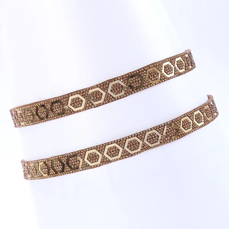 Distinctive Rhinestone Hat Band