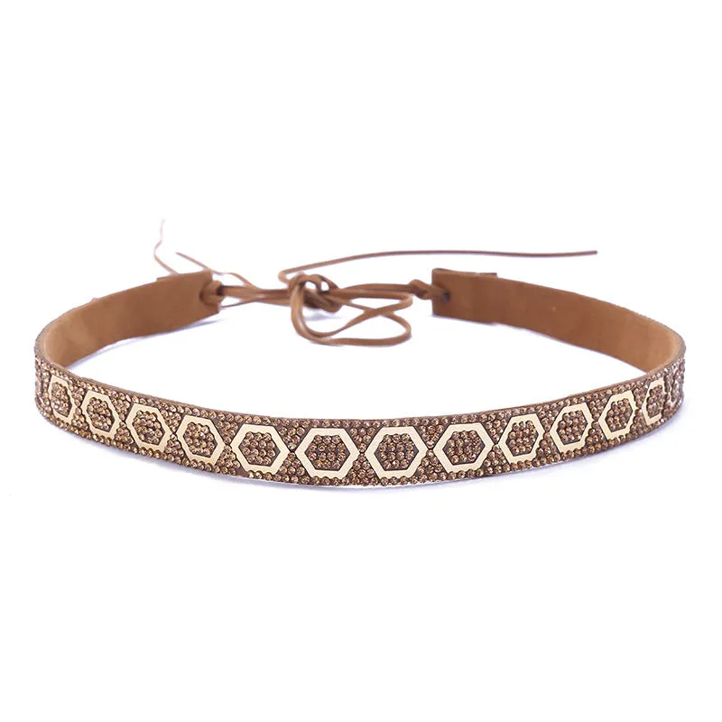 Distinctive Rhinestone Hat Band