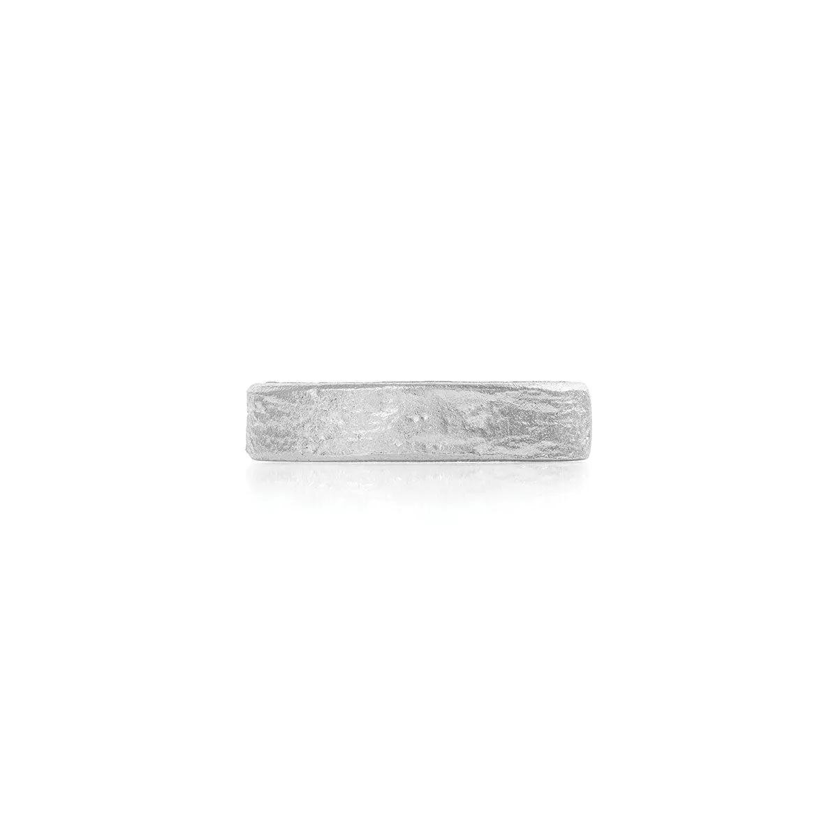 Driftwood Men's Wedding Ring - 14k White Gold (Wide Band)