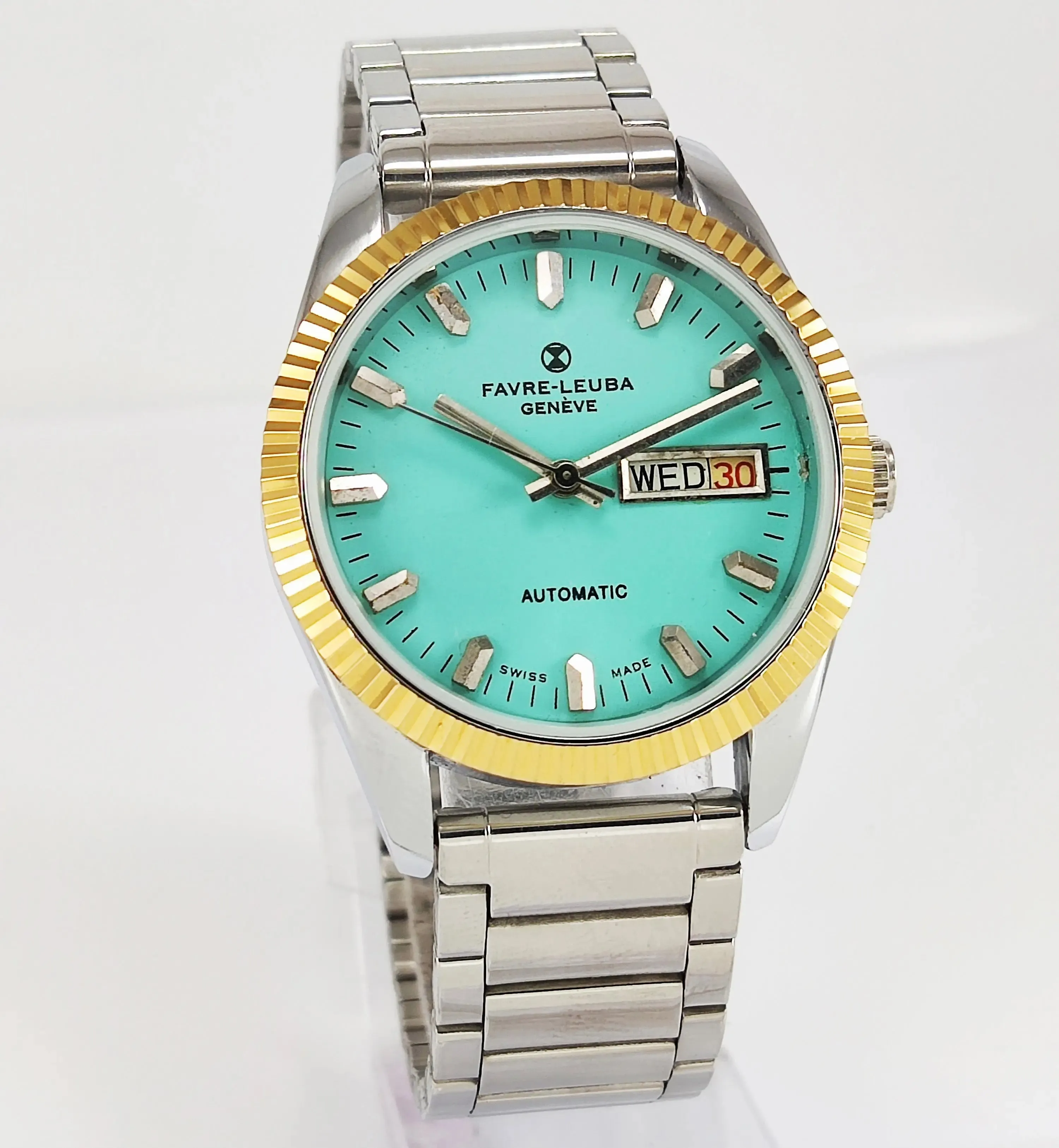 Favre Leuba Geneve Automatic 2066 Turquoise Dial Men's Watch