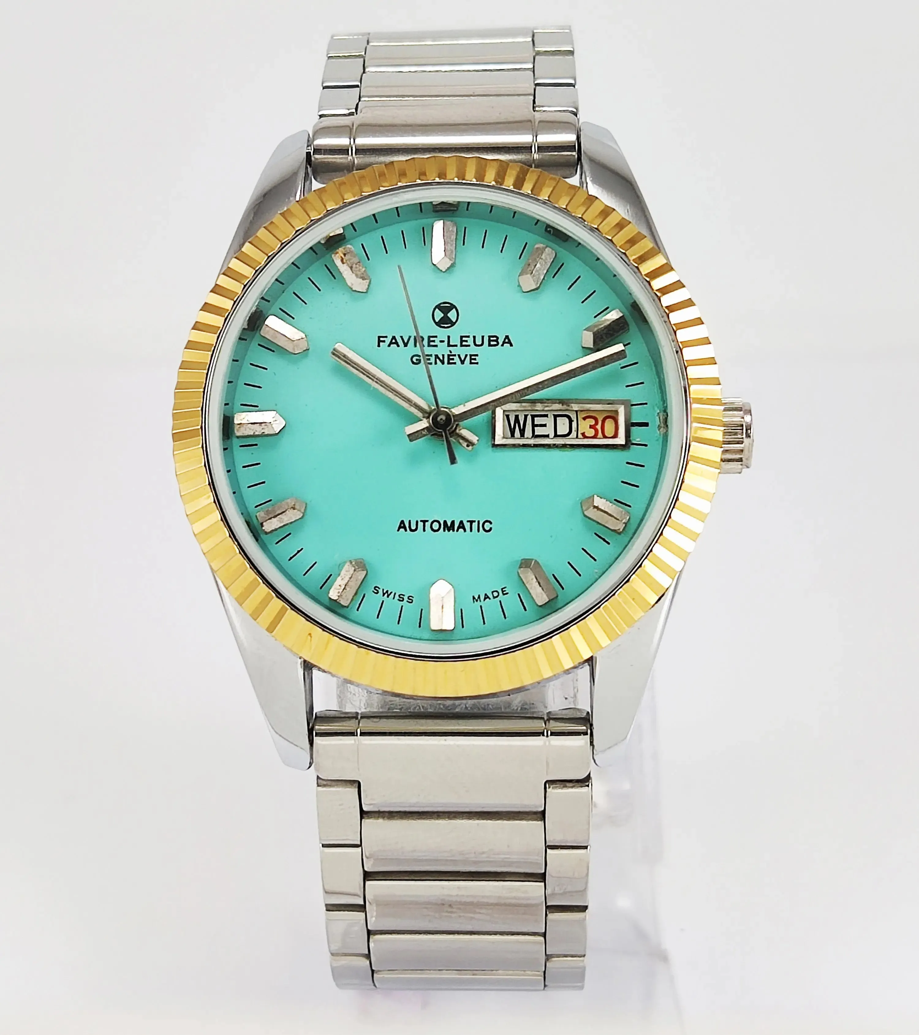 Favre Leuba Geneve Automatic 2066 Turquoise Dial Men's Watch