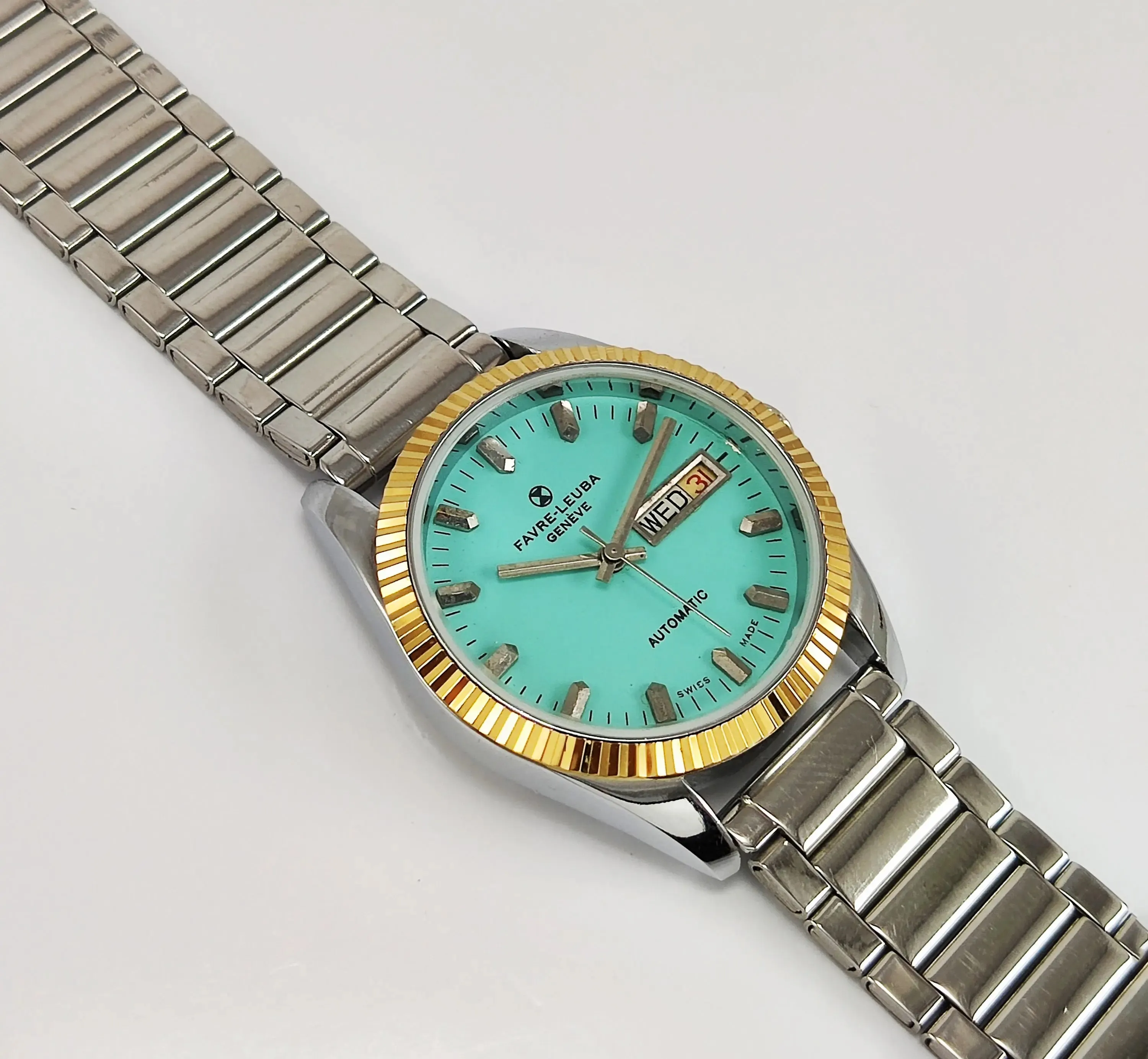 Favre Leuba Geneve Automatic 2066 Turquoise Dial Men's Watch