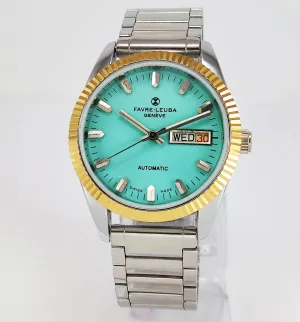 Favre Leuba Geneve Automatic 2066 Turquoise Dial Men's Watch