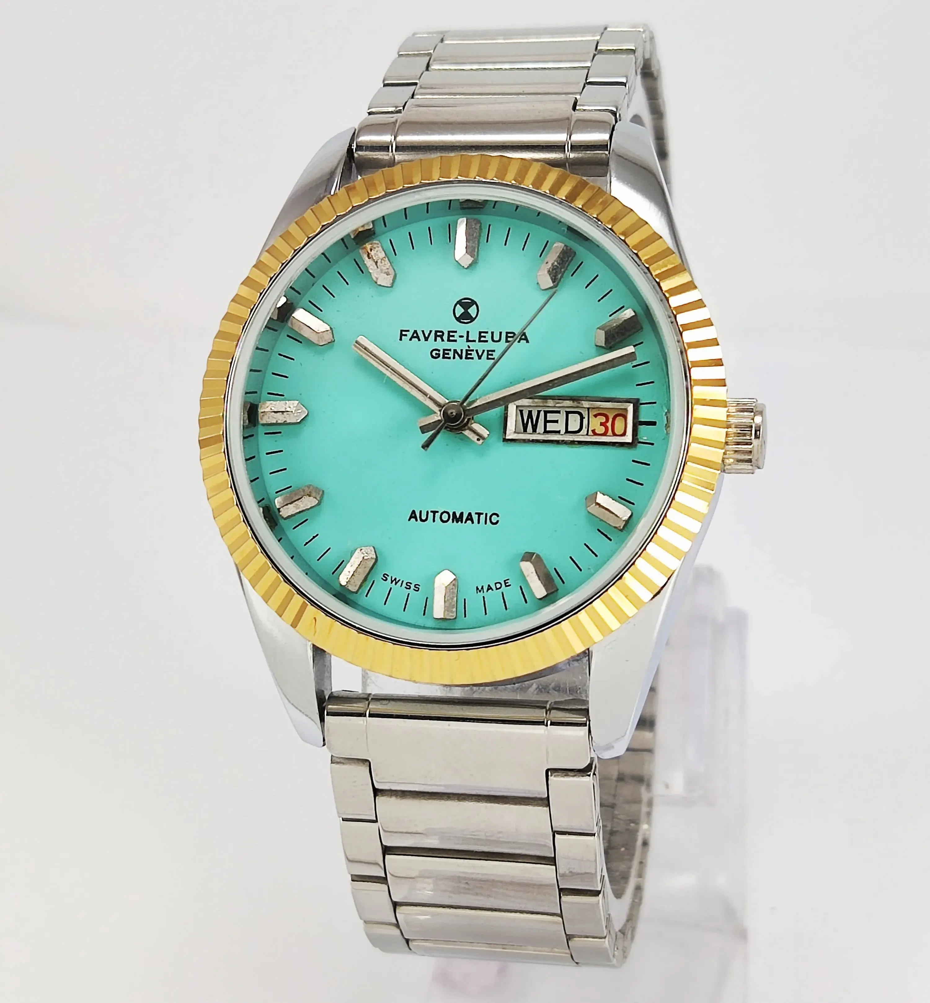 Favre Leuba Geneve Automatic 2066 Turquoise Dial Men's Watch
