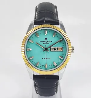 Favre Leuba Geneve Pista Green Dial 2066 Automatic 17 Jewels Men's Watch