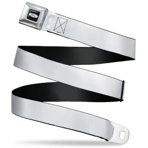 Ford Emblem Seatbelt Belt - White Webbing