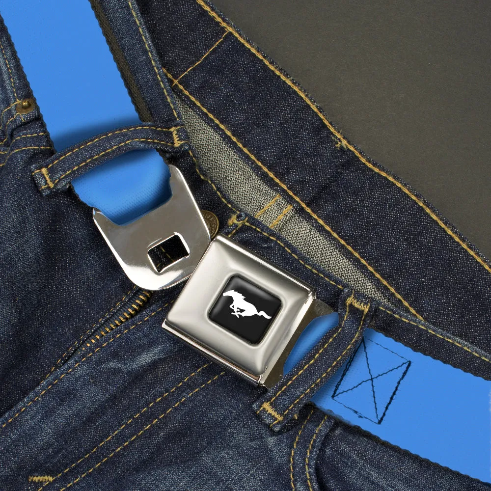 Ford Mustang Seatbelt Belt - Baby Blue Webbing