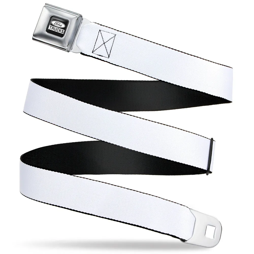 Ford Trucks Seatbelt Belt - White Webbing