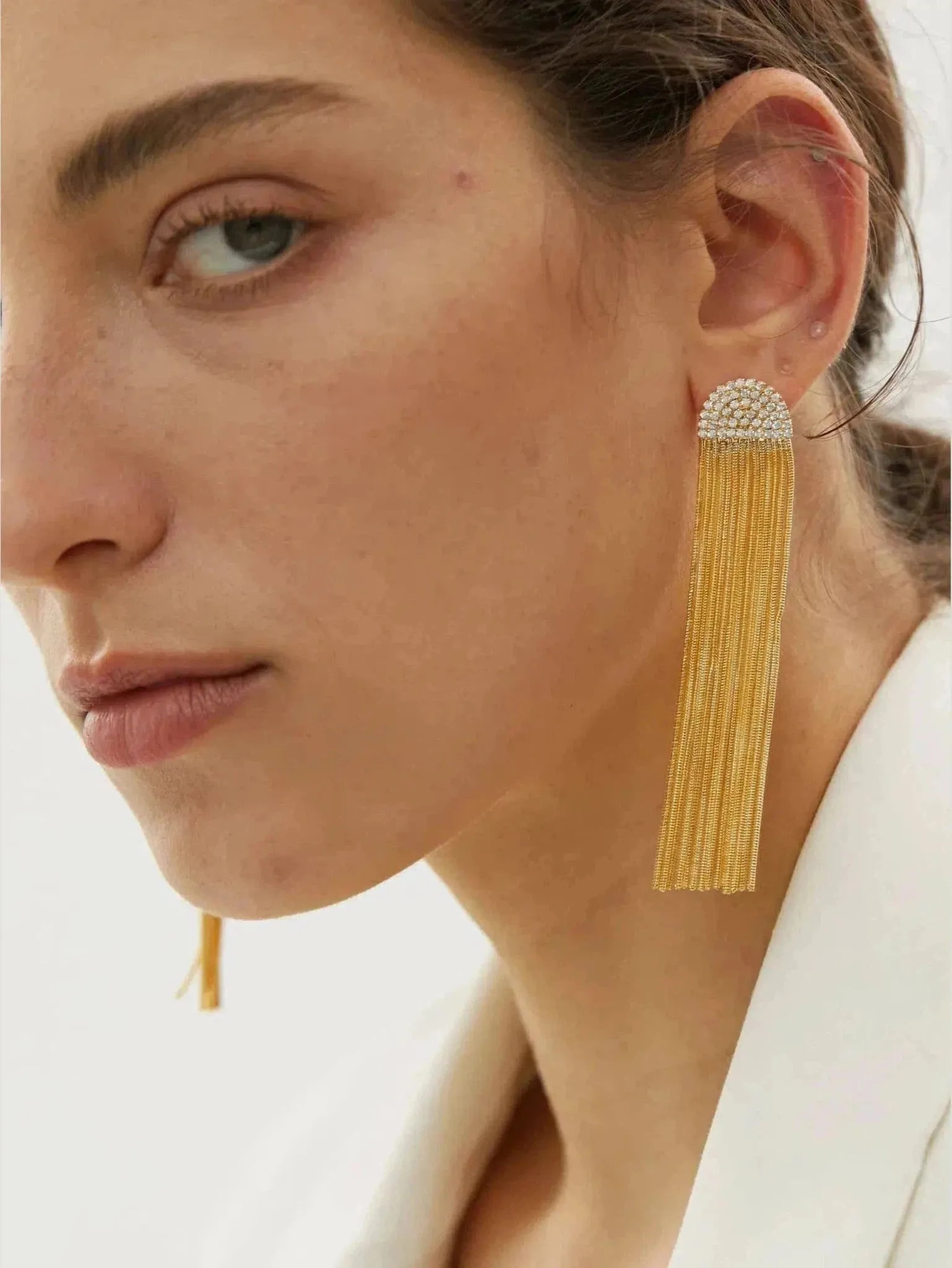Furano Studio 18k Gold Plated Tassel Earrings