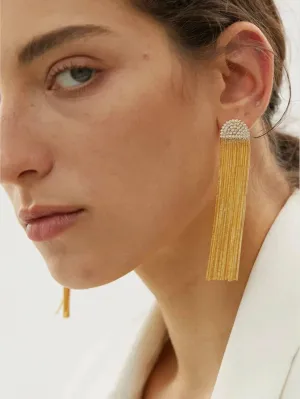 Furano Studio 18k Gold Plated Tassel Earrings