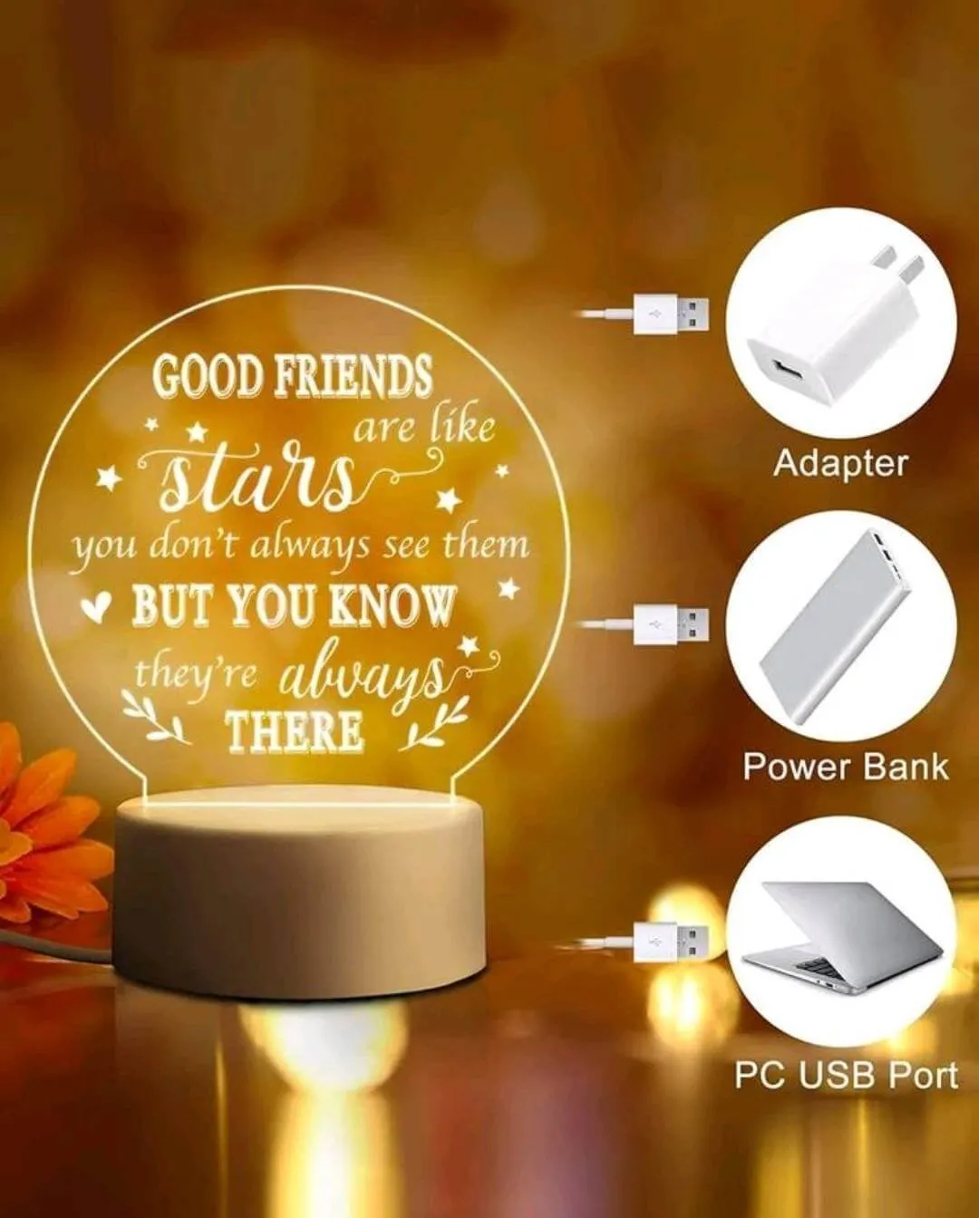 Gift - LED heart - good friends