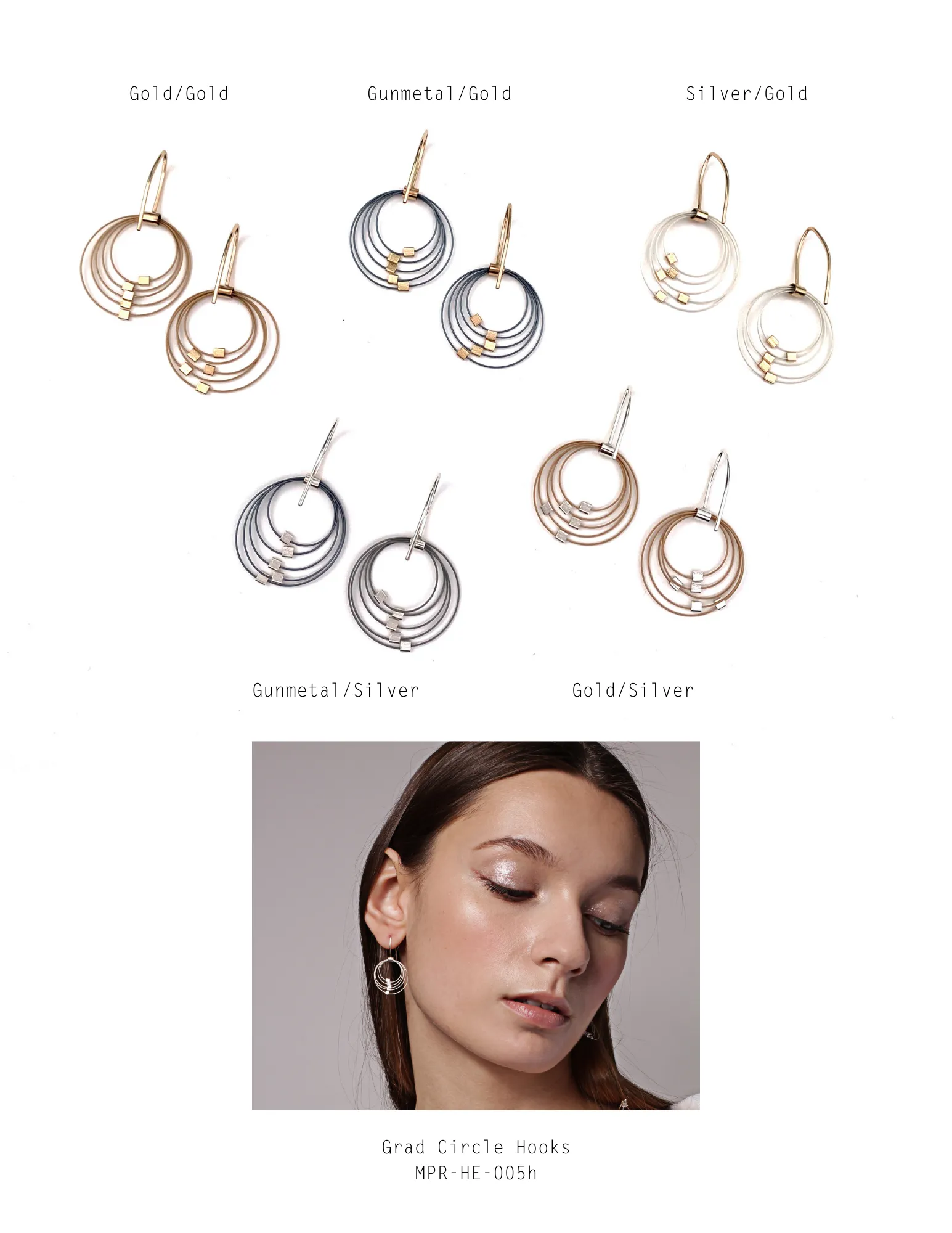 Grad Circle Hook Earrings (SINGLE EARRING ORDERING)