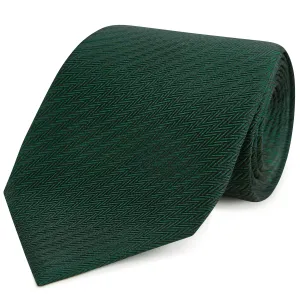 Green Herringbone Woven Silk Tie