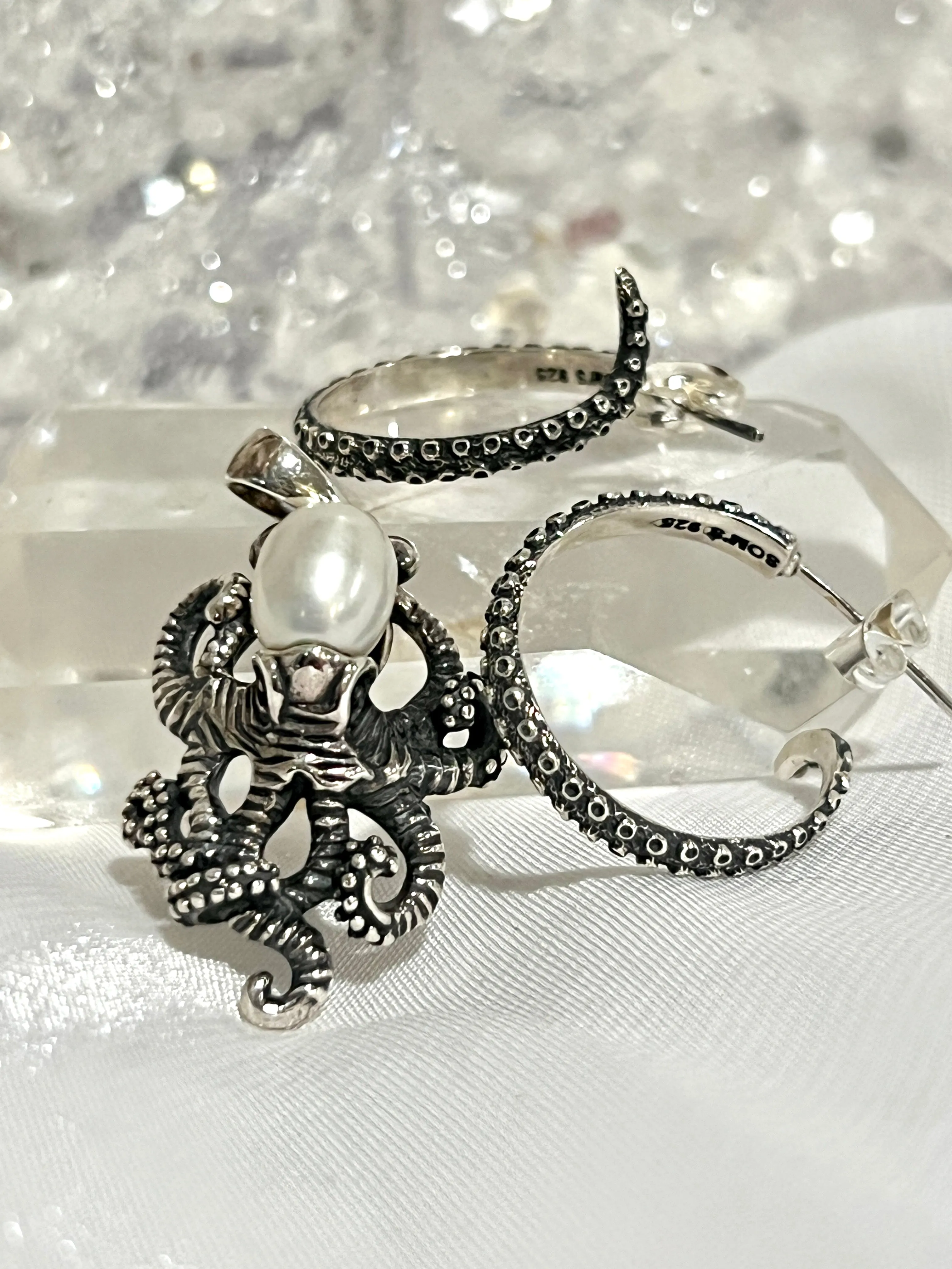 Handcrafted Octopus Tentacle Hoops