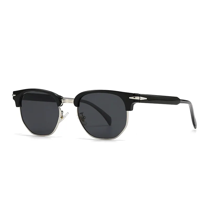 Hawaiian Modern Style Classic Style Geometric Pc Square Half Frame Men's Sunglasses