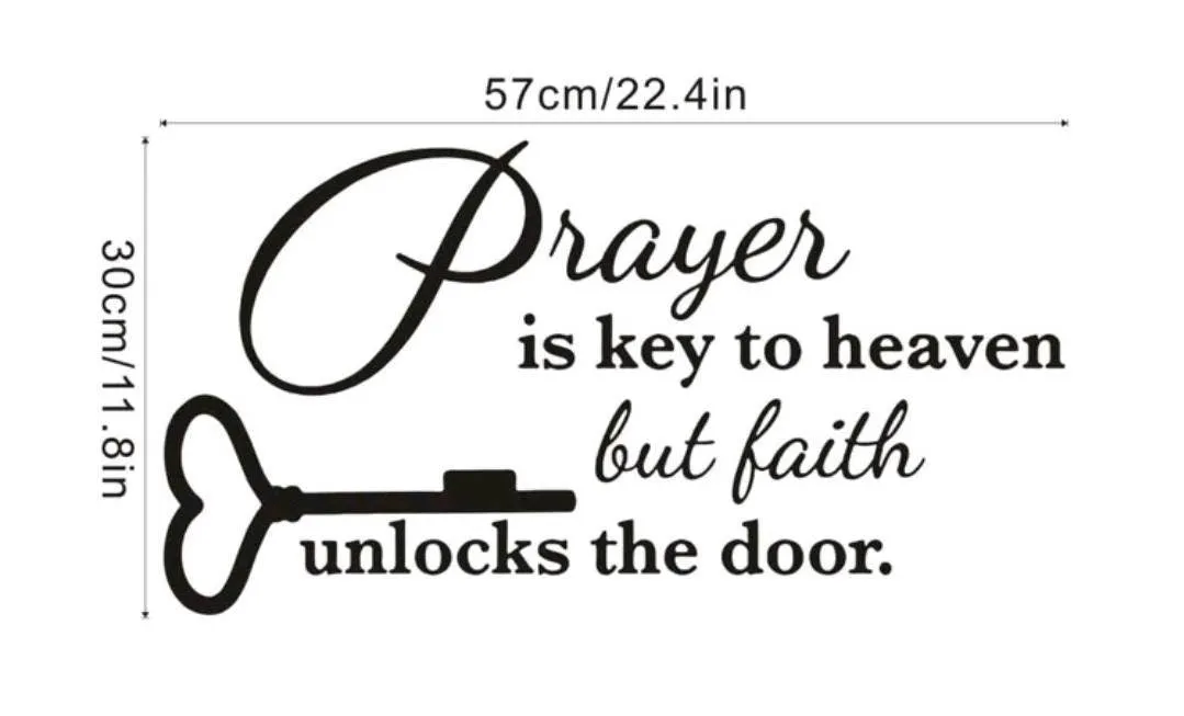 Home Decor - Wall Decal - prayer is the key to heaven