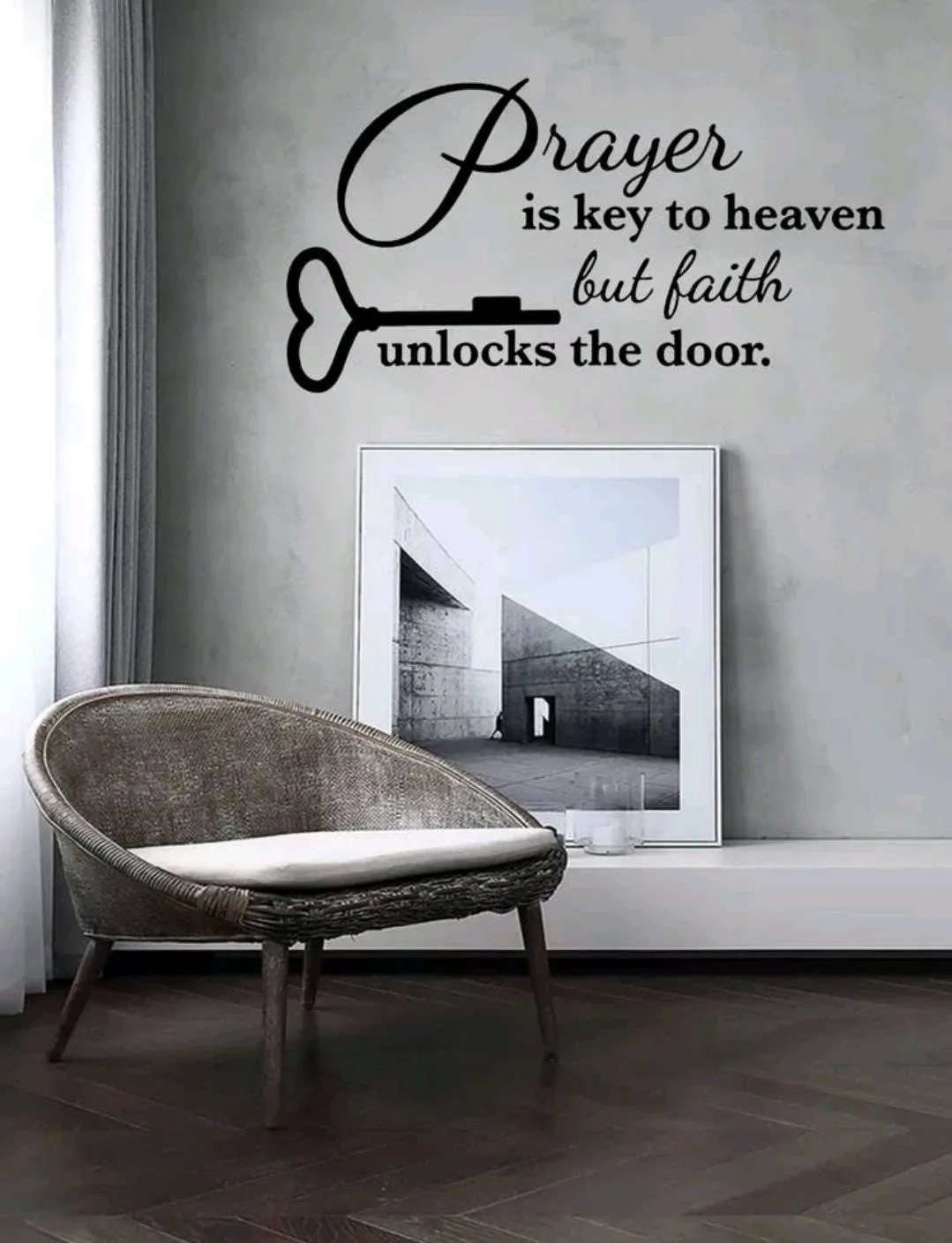 Home Decor - Wall Decal - prayer is the key to heaven