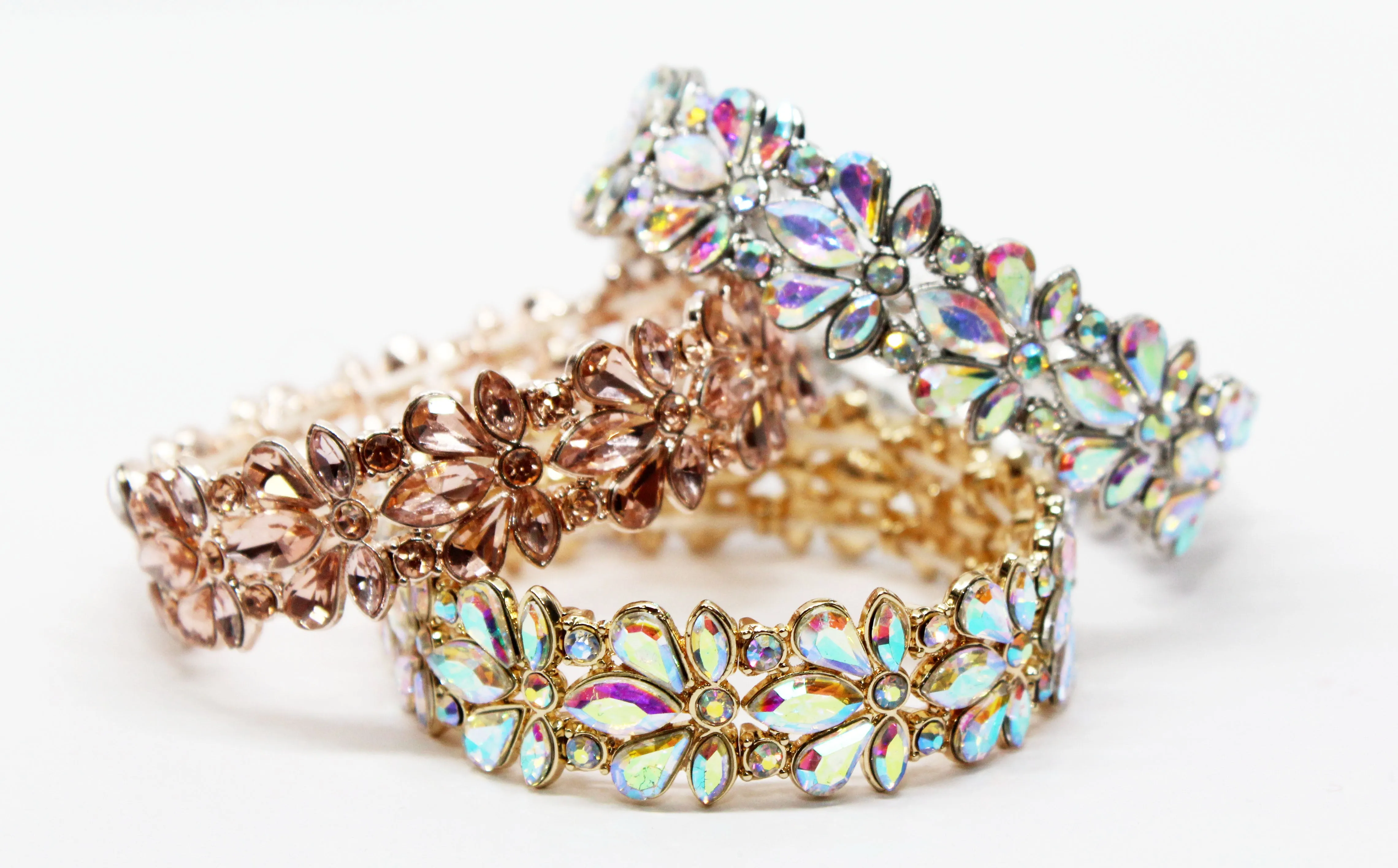 Just a Touch Gold Rhinestone Bracelet